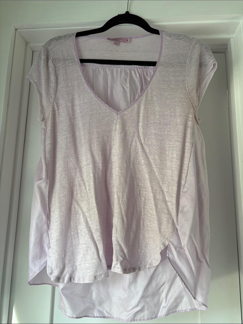 Calypso St. Barth Pale Lilac V-Neck Layered Tunic